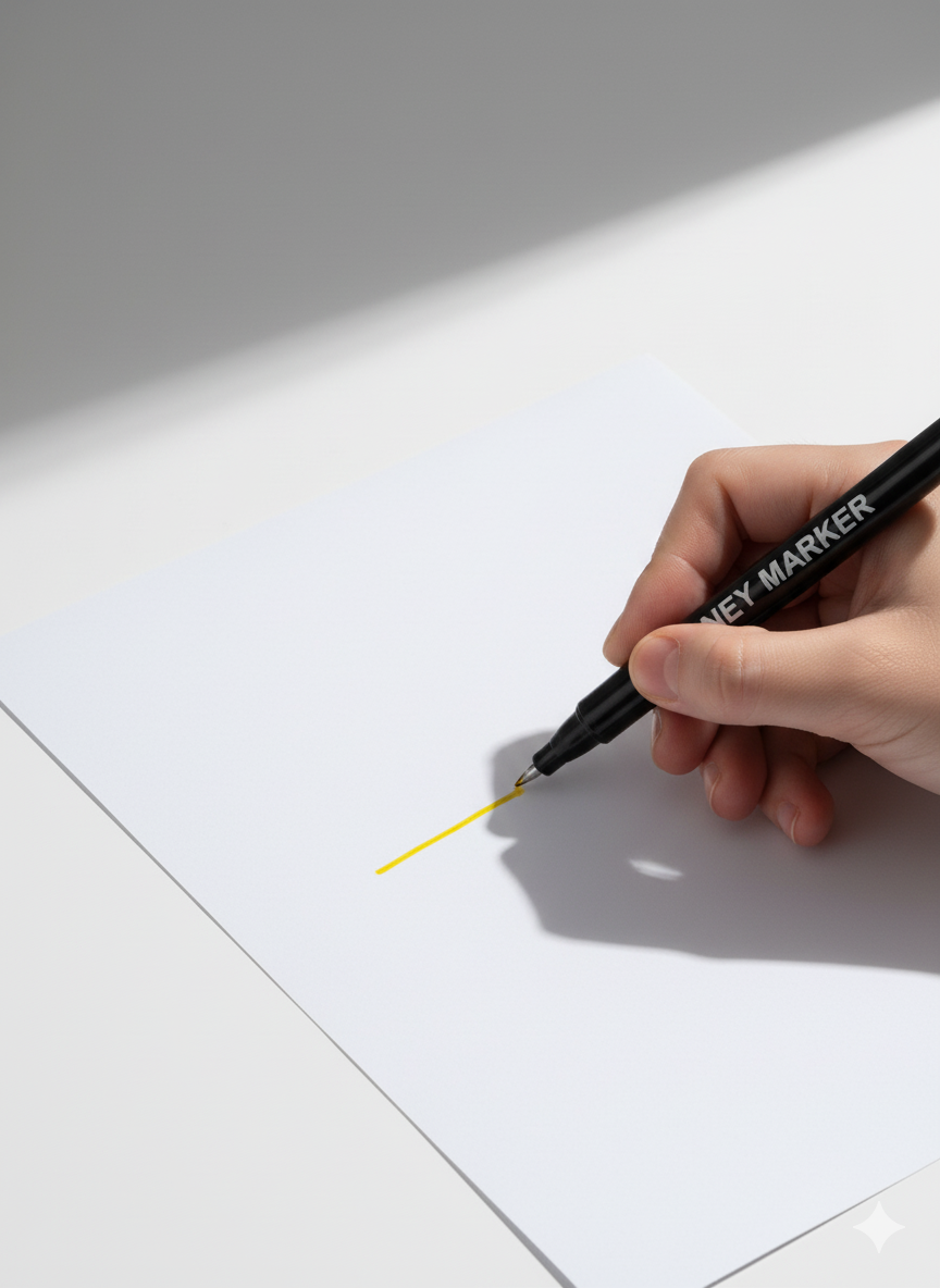 Lápiz detector de billetes falsos