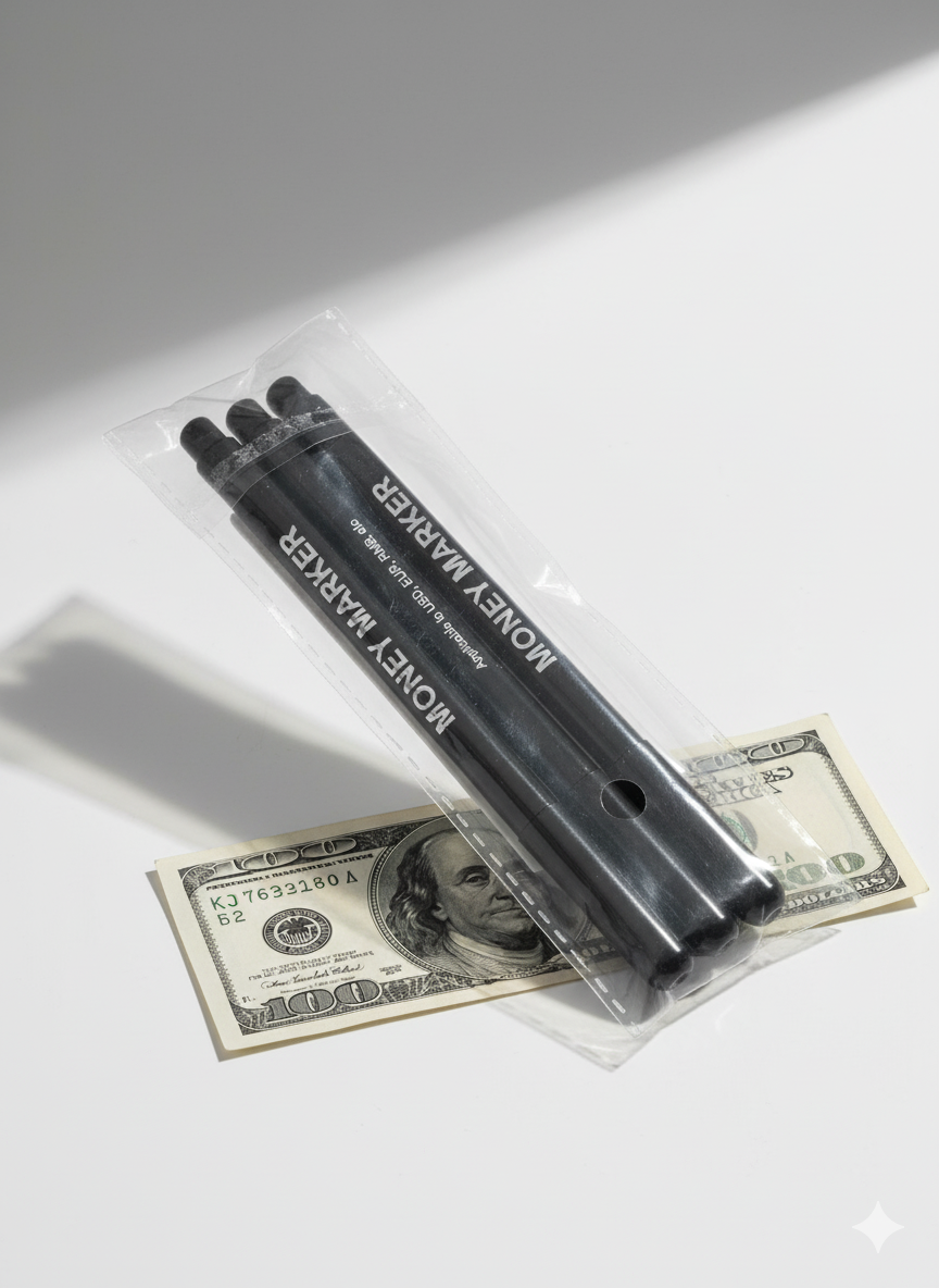 Lápiz detector de billetes falsos