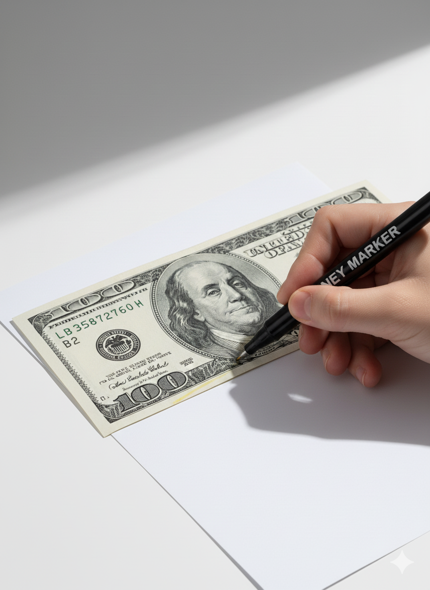 Lápiz detector de billetes falsos